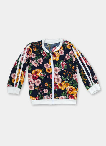 Floral Print Zip Up Tracksuit